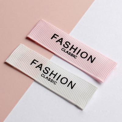 China Washable Custom Name Logo Garment Label Printing Hemp Woven Label for sale