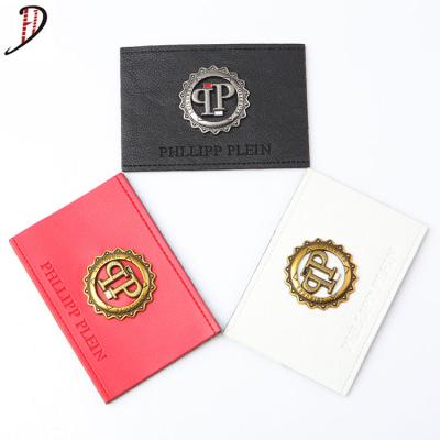 China Custom Made High Quality Leather Label Leather Patch Viable For Jeans for sale