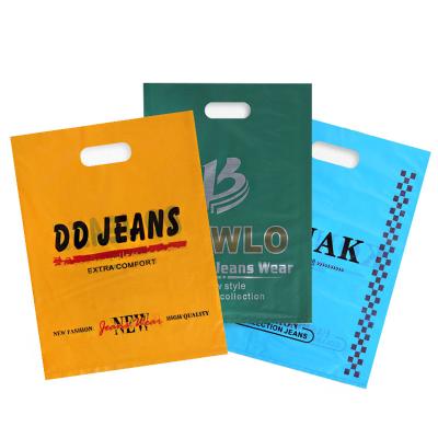 China Recyclable Custom Biodegradable Plastic Shopping Bag Cheap PE Die Cut Plastic Pouches Carry Bag for sale