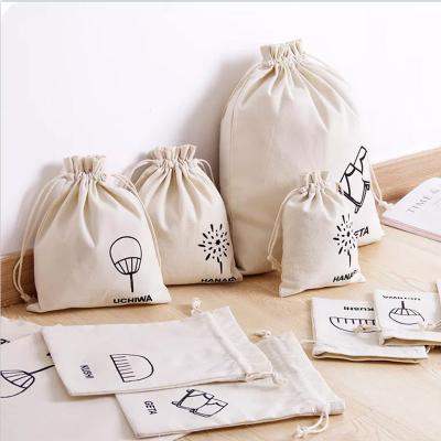 China Recyclable Personalized Colorful Canvas Cotton Drawstring Bag With Double String for sale