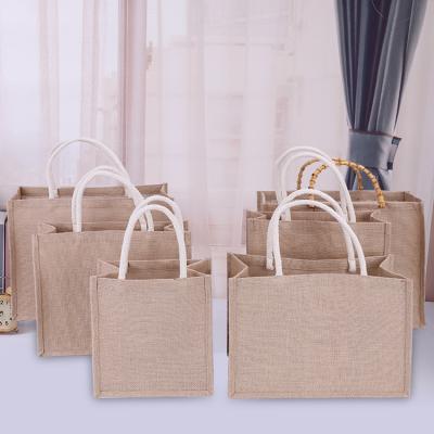 China Eco - Friendly Yellow Cotton And Linen Hand Shopping Bags With Customizable Logo for sale