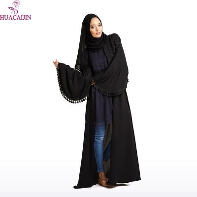 China Modest Muslimah Styling Latest Abaya Designs Long Sleeve Abaya Muslim Modern Style Front Open Abaya Hot Sale Fashion India for sale