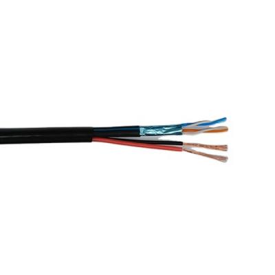 China 2 Pairs Of Power Network Cable 100% Copper Conductor For IP Cameras for sale