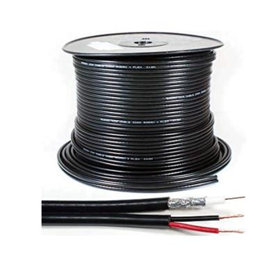 China 75Ohm coaxial cable rg6 siamese with messenger wire en venta