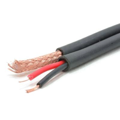 Китай Black or White RG 59 coaxial cable with power 20AWG+0.37mm CCTV Security Camera Wire 1000ft 305m with wooden drum продается