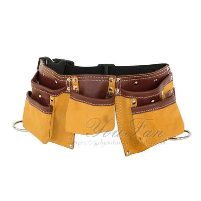 China PU Kids Tool Leather Belt Tan Leather Waist Tool Bag for sale