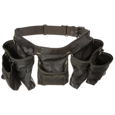 China Polyester. 12-Pocket Black Magnetic Carpenter Tool Belt for sale