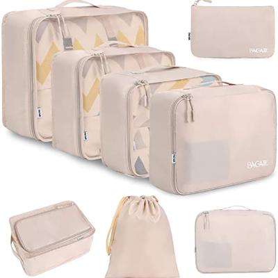 China Lightweight& Durable 8 Set Packing Cubes Luggage Backpack Organizers For Travel Accessories for sale