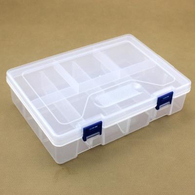 China Recycled Materials Double Layer 8 Compartment Clear Plastic Storage Box Jewelry Toy Accessories Gift Packaging for sale