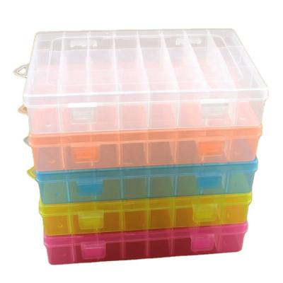 China Manufacturer24 Materials Detachable Clear Storage Box Recycled Plastic Food Project PP Plastic Box Packaging Grids Detachable for sale