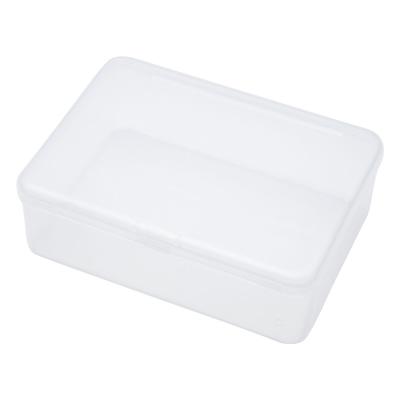 China 4 PP Plastic Packaging Stationery Food Accessories Tool Storage Box Recyclable Square Transparent Manufacturers Sales for sale