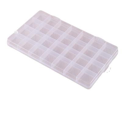 China Recyclable Transparent PP Types 4 Card Slot Small Trinket Plastic Packaging Fixed Hook Fishing Tackle Parts Storage Box for sale