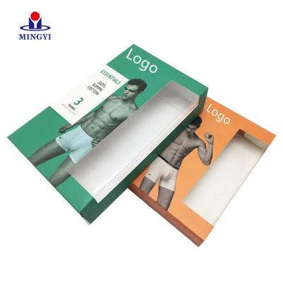 China Factory Wholesale Price Recyclable Apparel Package Minimal Packaging For Underwear With Hole Package Box for sale