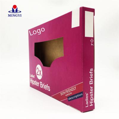 China Good Price Recyclable Custom Three Underwear Boxes With Logo Packaging Clothing Package Box for sale