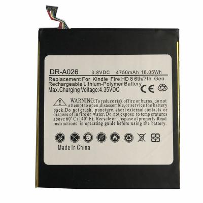 China Consumer Electronics Li-Polymer MC-28A8B8 For Amazon Kindle Fire HD 8