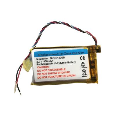 China Consumer Electronics 3.7V Lipo Battery X814399-001 For Zune 2 MP3 Player 80GB Battery for sale