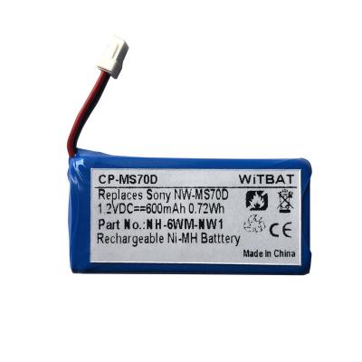 China Consumer Electronics NH-6WM-NW1 For Sony Walkman NW-MS70D MS90D MP3 Player Battery for sale