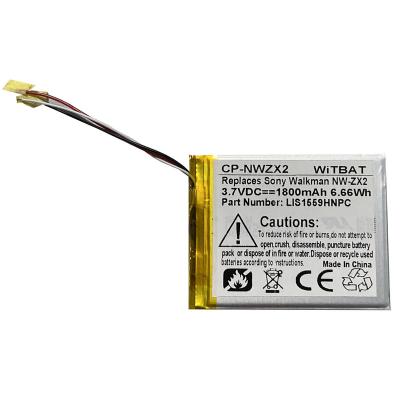 China Consumer Electronics LIS1559HNPC For Sony Walkman NW-ZX2 MP3 Player Battery for sale