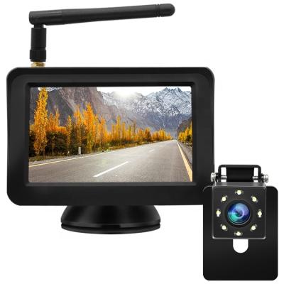 China Wireless Simulation Camera Backup Kit With 4.3 Inch Monitor 8 Led Lights 4.3 Inch Color Control for sale