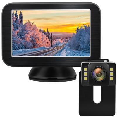 China Wide Angle Wireless Backup Camera Kit With 5 Inch Monitor And Parking Sensor System 5 Inch Color Control for sale