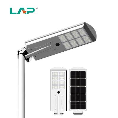 China With mono solar panel in high work efficiency > 21% LAP High Brightness smd cctv camera ip65 waterproof 40w 50w all in one solar led street light for sale