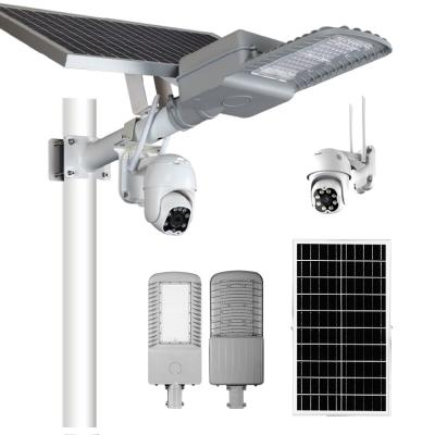 China IP65 Waterproof Wireless Remote Control OVERLAY Camera ROAD CCTV Wifi Solar Street Light With Camera for sale