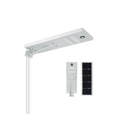 China With mono solar panel in high work efficiency > 21% LAP High power ip65 outdoor motion sensor waterproof all in one solar street light 20 40 60w for sale