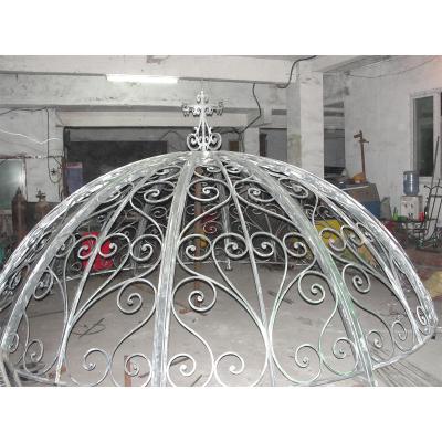 China Outdoor Promotion Garden Use Wrought Iron Pavilion Metal Gazebo for sale