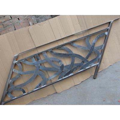 China New Design Indoor Outdoor Wrought Iron Golden Staircase Railings For Luxury Villa for sale