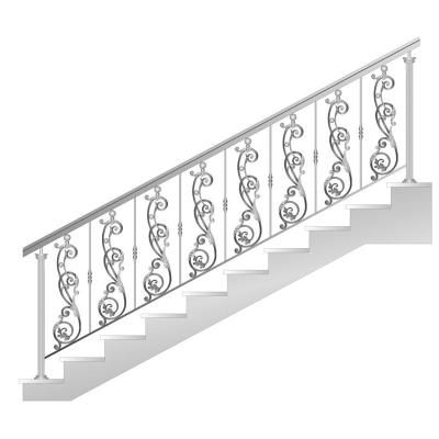 China Wrought Iron Stair Railing Ideas Axes Iron Wrought Metal Railings Diy for sale