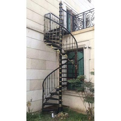 China Steel Structures Indoor Hotel Spiral Staircase for sale