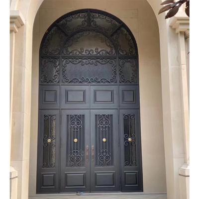 China Modern shed wrought iron front doors for sale