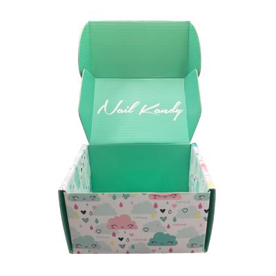 China Custom Logo Ad Packaging Box Mini Small Paper Eyelash Box Corrugated Paper Maker with e groove for Toy Box for sale