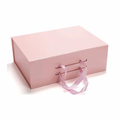 China Hot Sale Recycled Materials Black Shoe Lip Gloss Jewelry Box Packaging Printing Folding Paper Boxes Gift Box With Ribbon For Clothing Makeup for sale