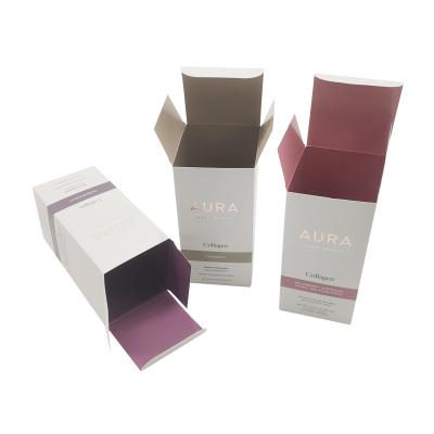 China Custom Recyclable Logo Design Packaging Paper Lipstick Packing Box Cardboard For Auto Paper Card Essential Oil Box for sale