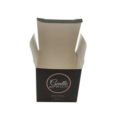 China Handmade Black Luxury Custom Skin Care Cream Empty Cosmetic Packaging Paper Boxes for sale