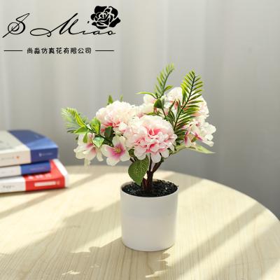 China Best Amazon Simulation Plant Transitional Bonsai Sale Office Green Ornaments Artificial Potted Plants With Pot for sale