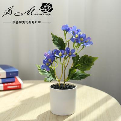 China Best Price Hydrangea Plant Hottest Artificial Potted Bonsai Spike Indoor Green Plant for sale