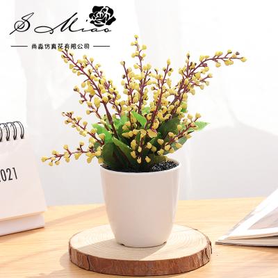 China Industrial Popular Design Mini Bonsai Artificial Grass for Office Home Table Decoration for sale