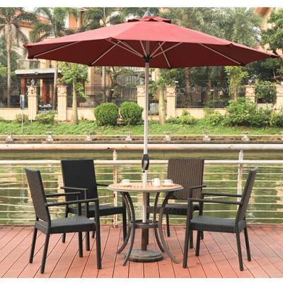 China Contemporary Well Made Wholesale Classic Style Conversion Chair Table Sets With Sun Umbrella Outside Patio Furniture for sale