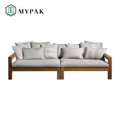 China Minimalist MyPak Design Sofa For Event And Club Scene With Deep Teak Outdoor Seating Furniture for sale