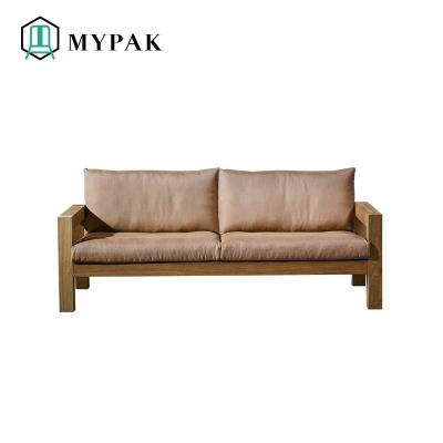 China 2021 Luxury Exquisite Minimalist Teak Wood Minimalist Style Outdoor Sofa With Table Sets Lounge Furniture for sale