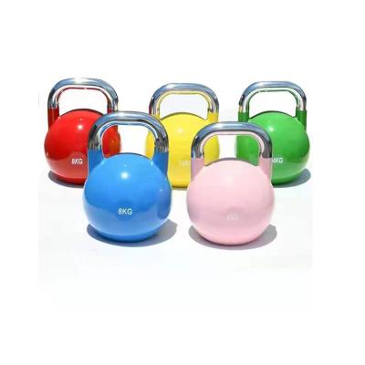 China Morden New Arrive Weightlifting Kettlebell Competition Kettle Bell Dipping Steel Plastic Kettlebell for sale