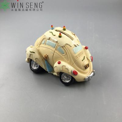 China Custom Exquisite Gifts 2022 Bus Insect Colors Resin Savings Bank For Collection for sale