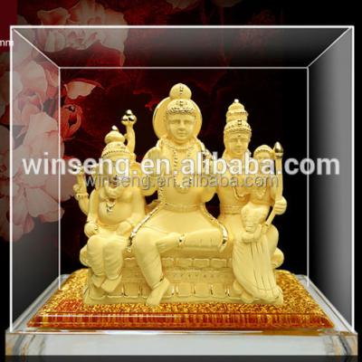 China India High Quality 24K Gold Plated Indian 3D God for sale