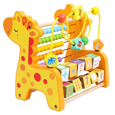 China As Shown Early Educational Wooden Toys Multifunctional Abacus Movable Beads Boys And Girls Teaching Aids for sale