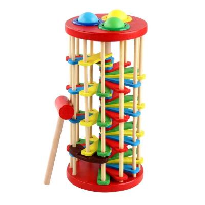 China Wooden Color Matching Driver Hammering Ball Box Toy Parent-child Interactive Toys Early Learning Baby Educational Toys CHW-2021192 for sale