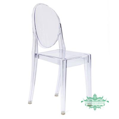 China Modern Stackable Clear PC Ghost Chair For Event for sale