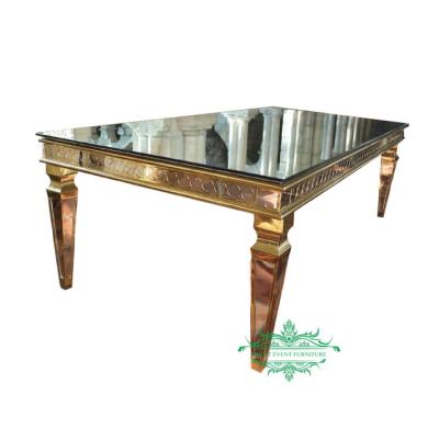 China Modern Luxury Stainless Steel Dining Tables For Wedding And Party for sale