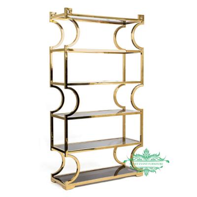 China Gold Modern Popular Stainless Steel Bars Back Shelves for sale